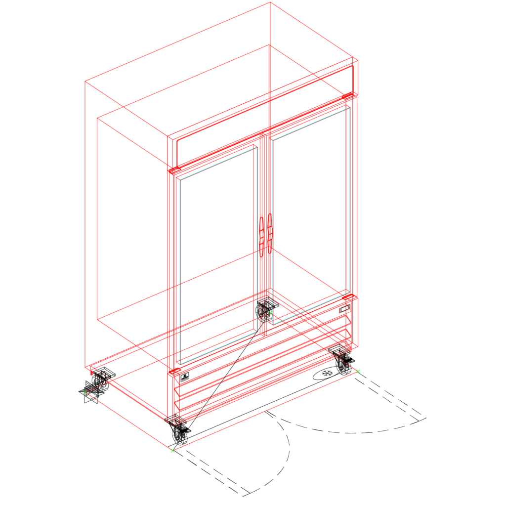 2 hinged door diagram